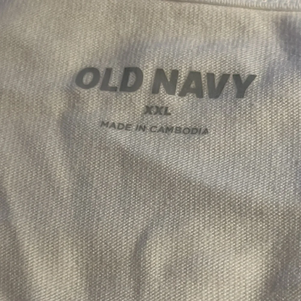 Old Navy Fitted Puff-Sleeve Paneled Rib-Knit white T-shirt Sz XXL‎
