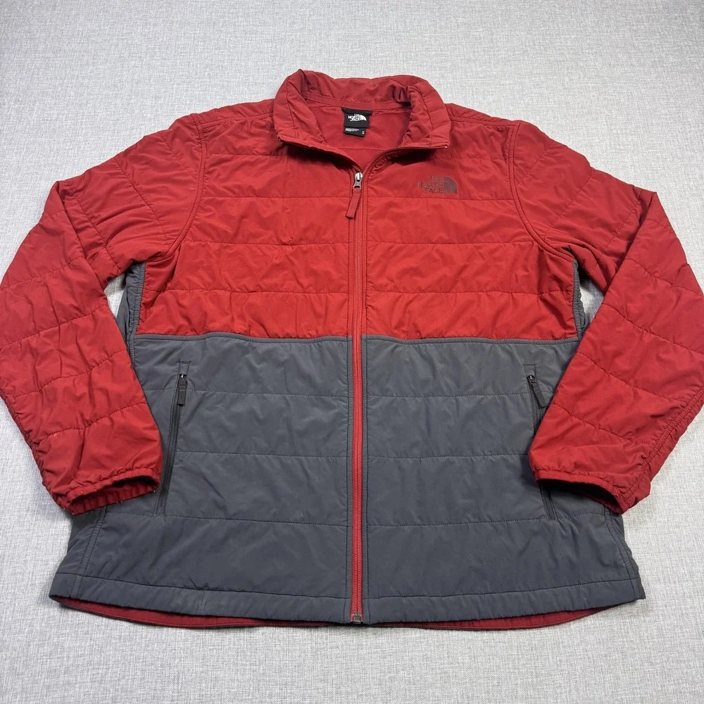 The North Face Jacket Mens‎ XL Red Puffer Insulated Quilted Short Zip Pockets