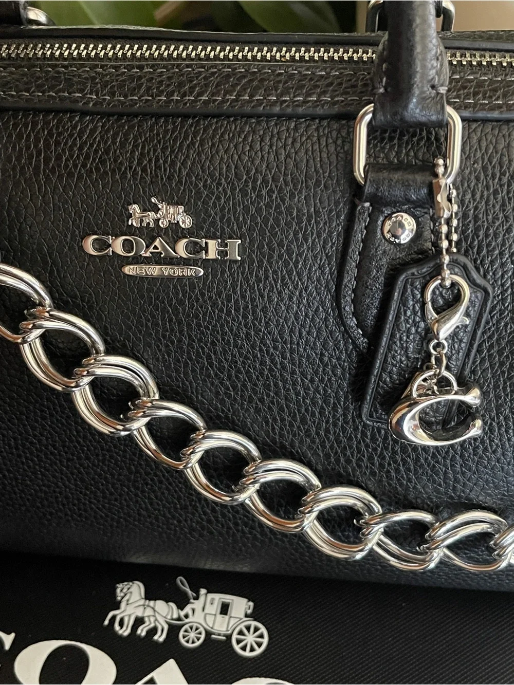 Coach structured satchel