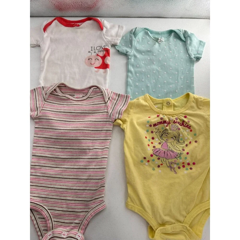 Baby Girls Assorted One piece & Shorts Bundle - Sizes‎ 6M Cotton Blend 15 Piece