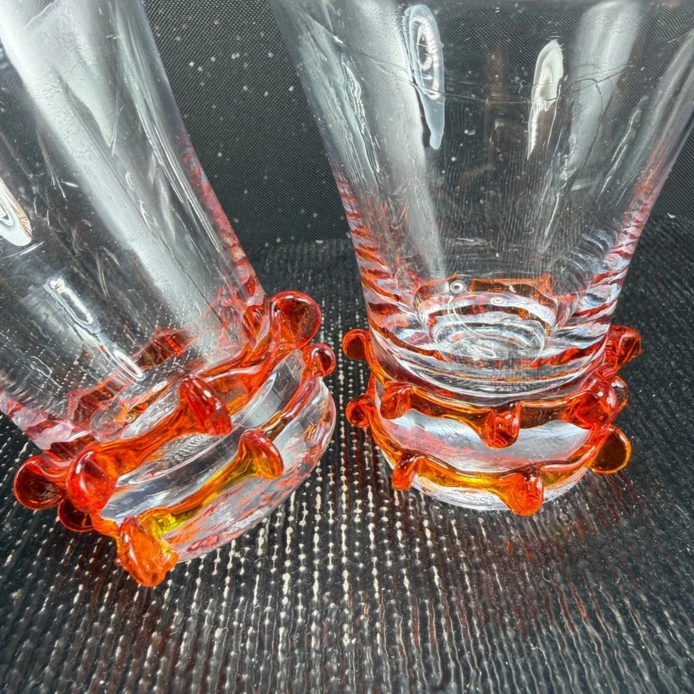 Italian glass pair italian