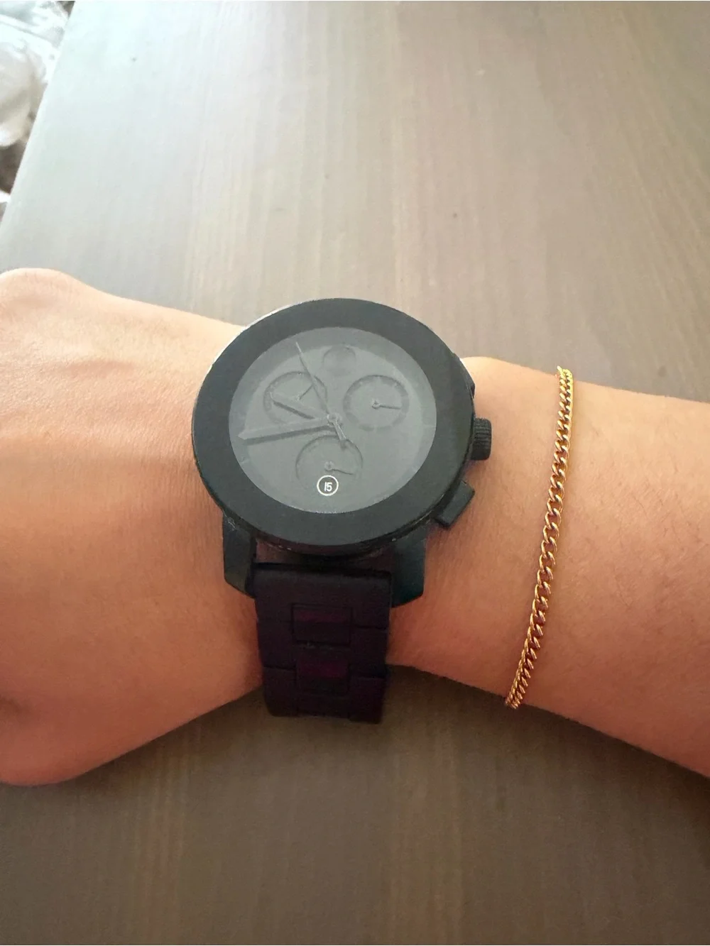 Movado sleek black