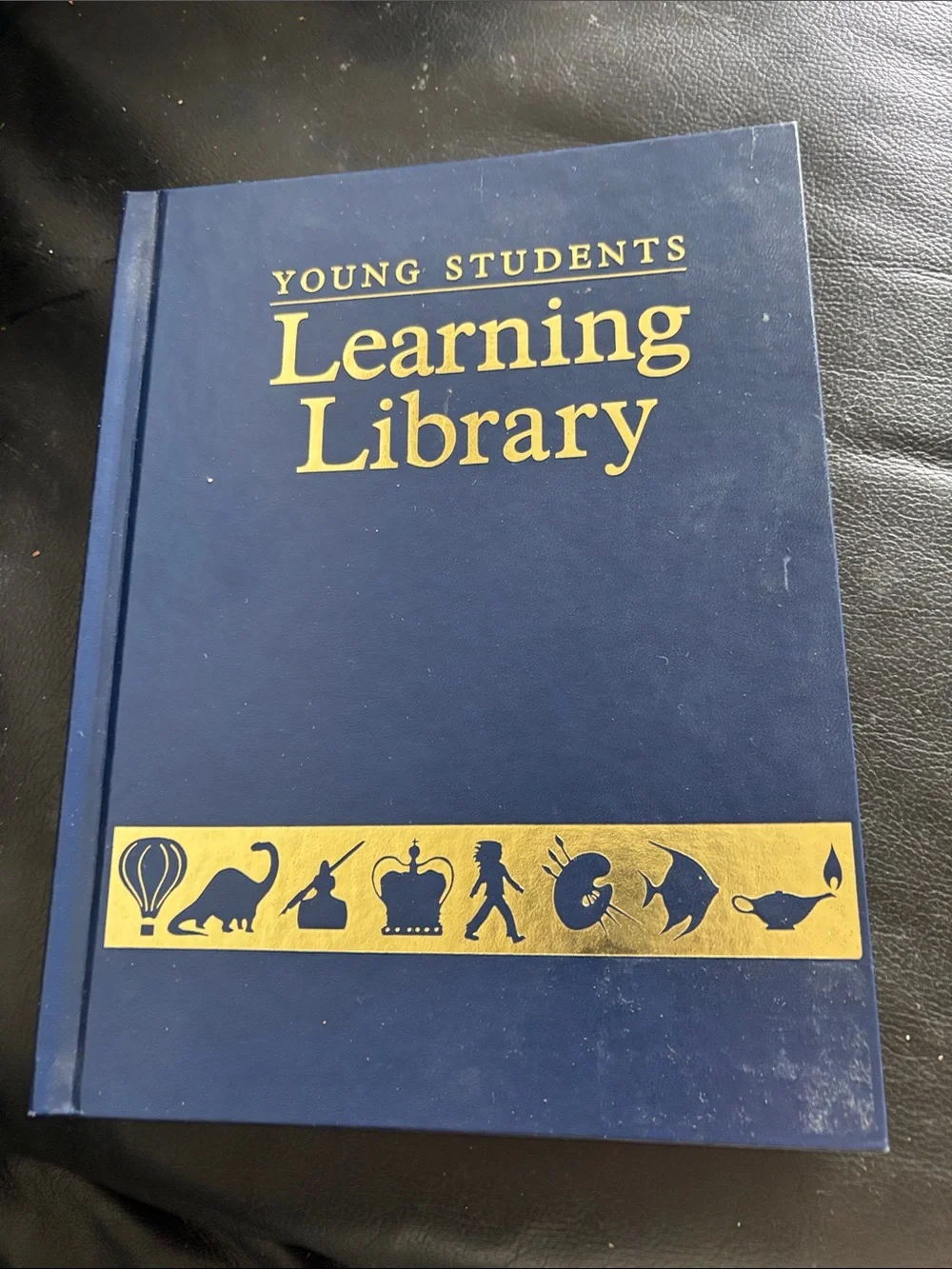 Young Students Learning Library Hardcover Book - Navy Blue
