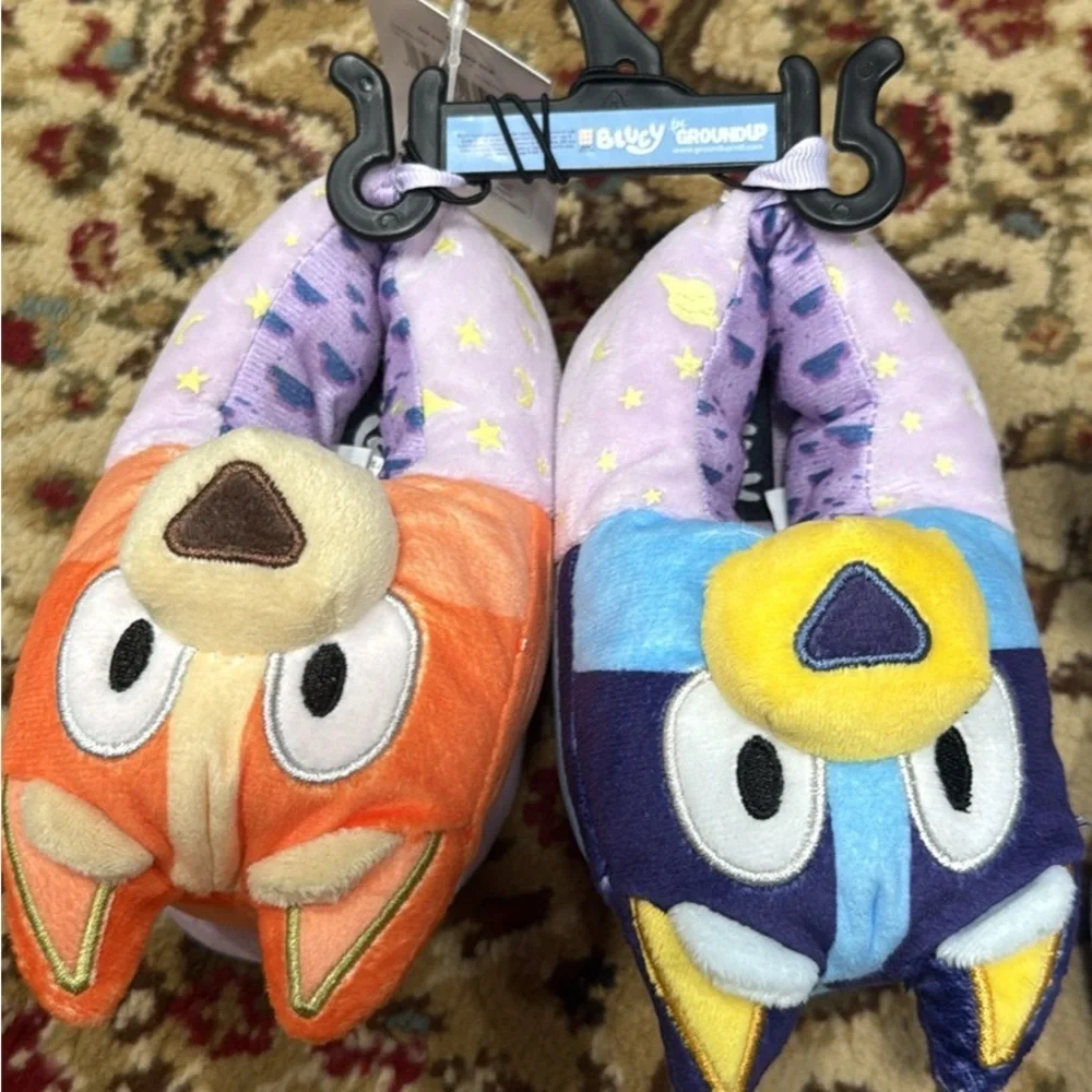 2 Kids'  slippers- Bluey and Rugged Shark