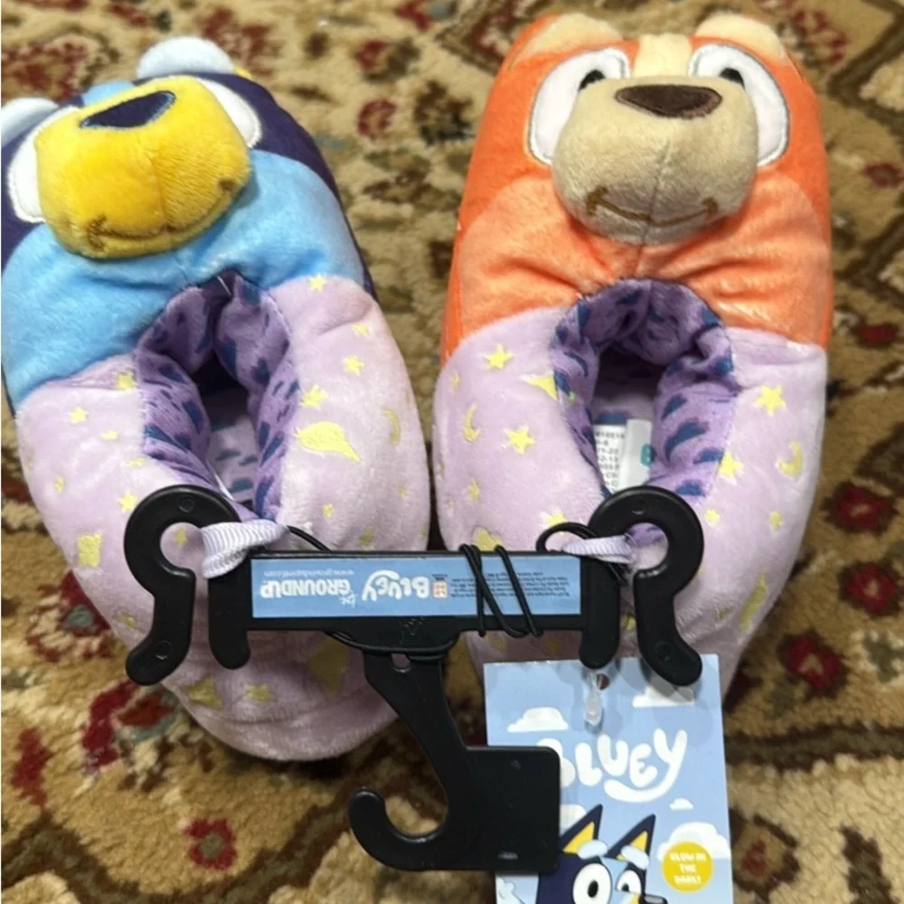 2 Kids'  slippers- Bluey and Rugged Shark