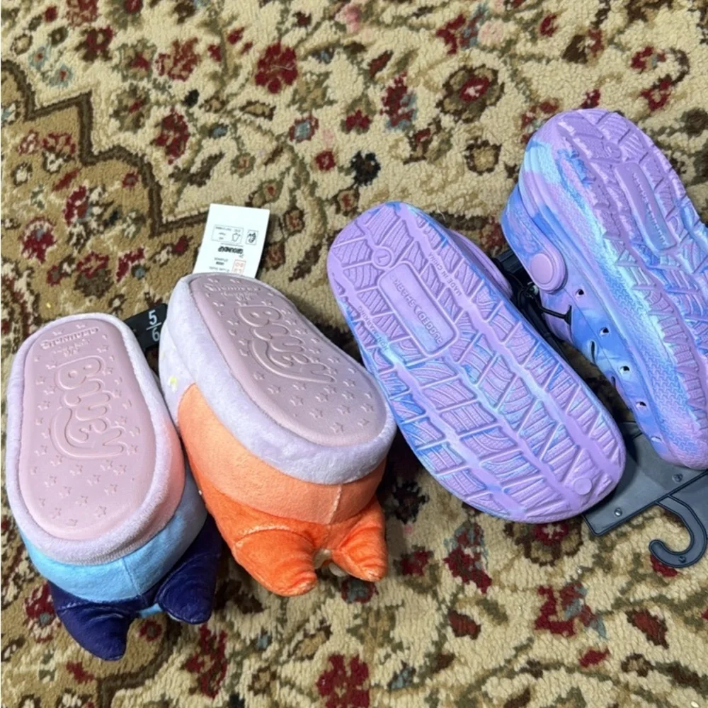 2 Kids'  slippers- Bluey and Rugged Shark