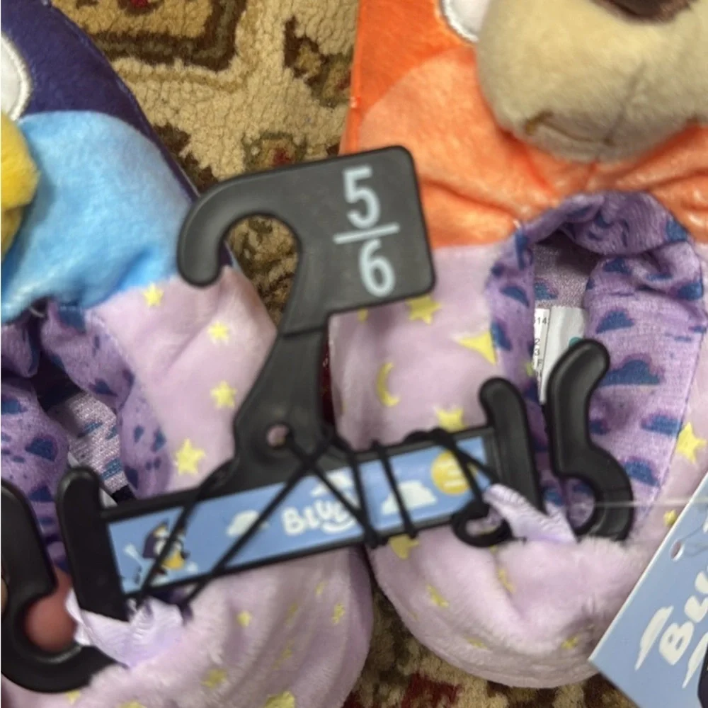 2 Kids'  slippers- Bluey and Rugged Shark