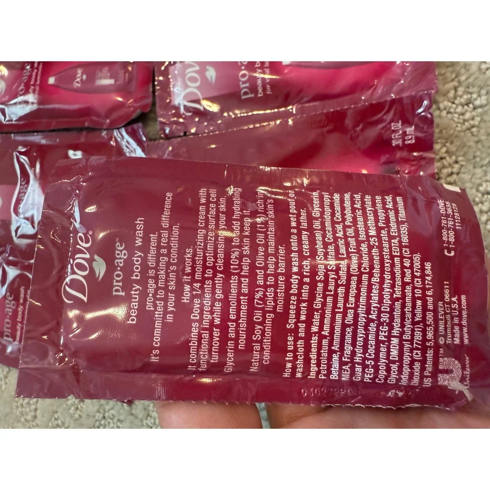 10 Dove‎ Pro Age Beauty Body wash SAMPLES .3 each