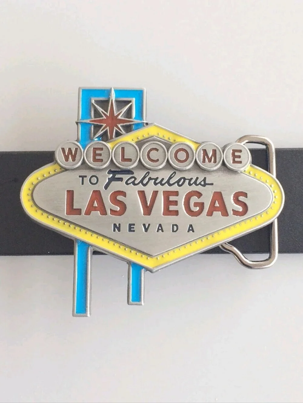 New Vintage Style Welcome to Fabulous Las Vegas In Silver Or Color Belt Buckle