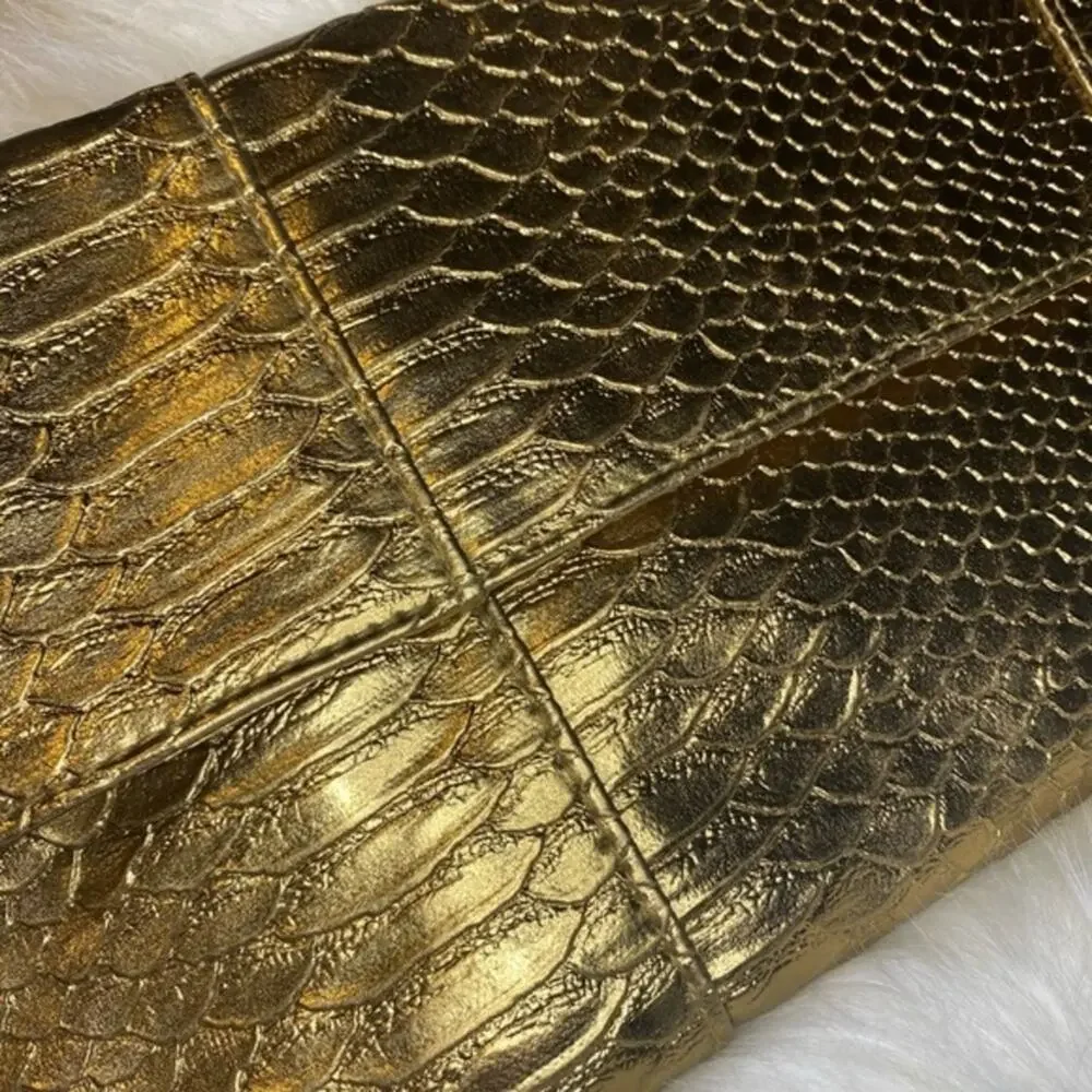 Jessica McClintock gold faux