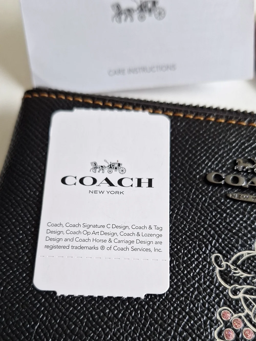 Coach leather wristlet