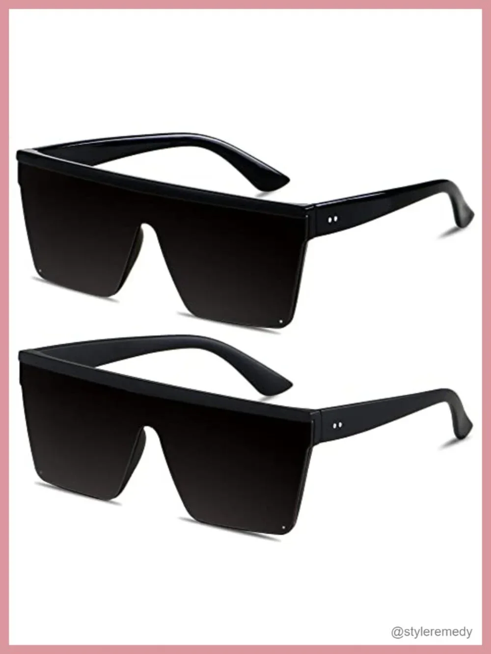 Oversized Square Sunglasses UV400 Protection for Women Men Flat Top