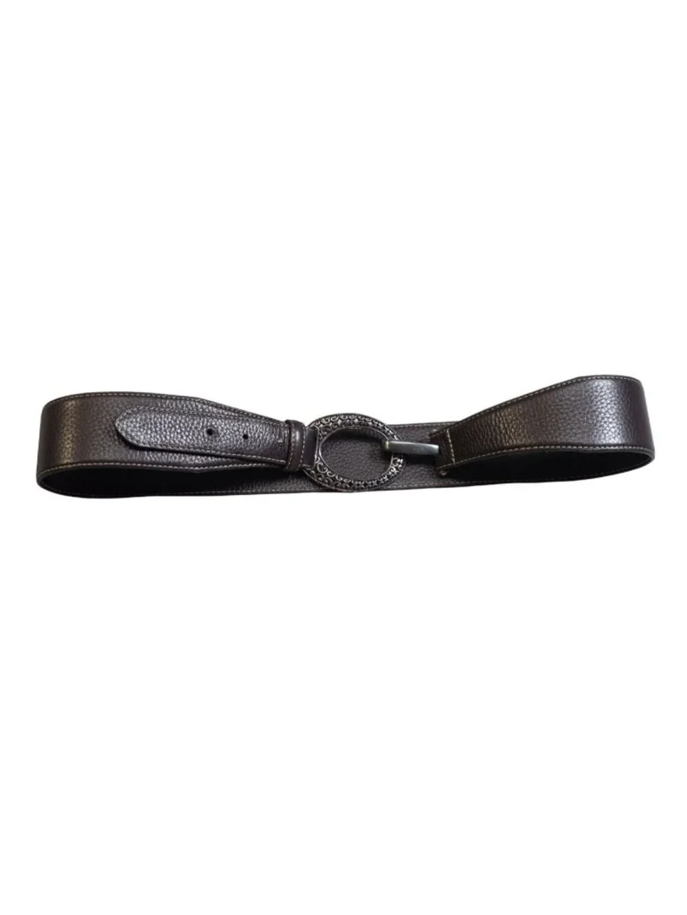 Women's - Brighton Brown & Silver Belt, Size Large