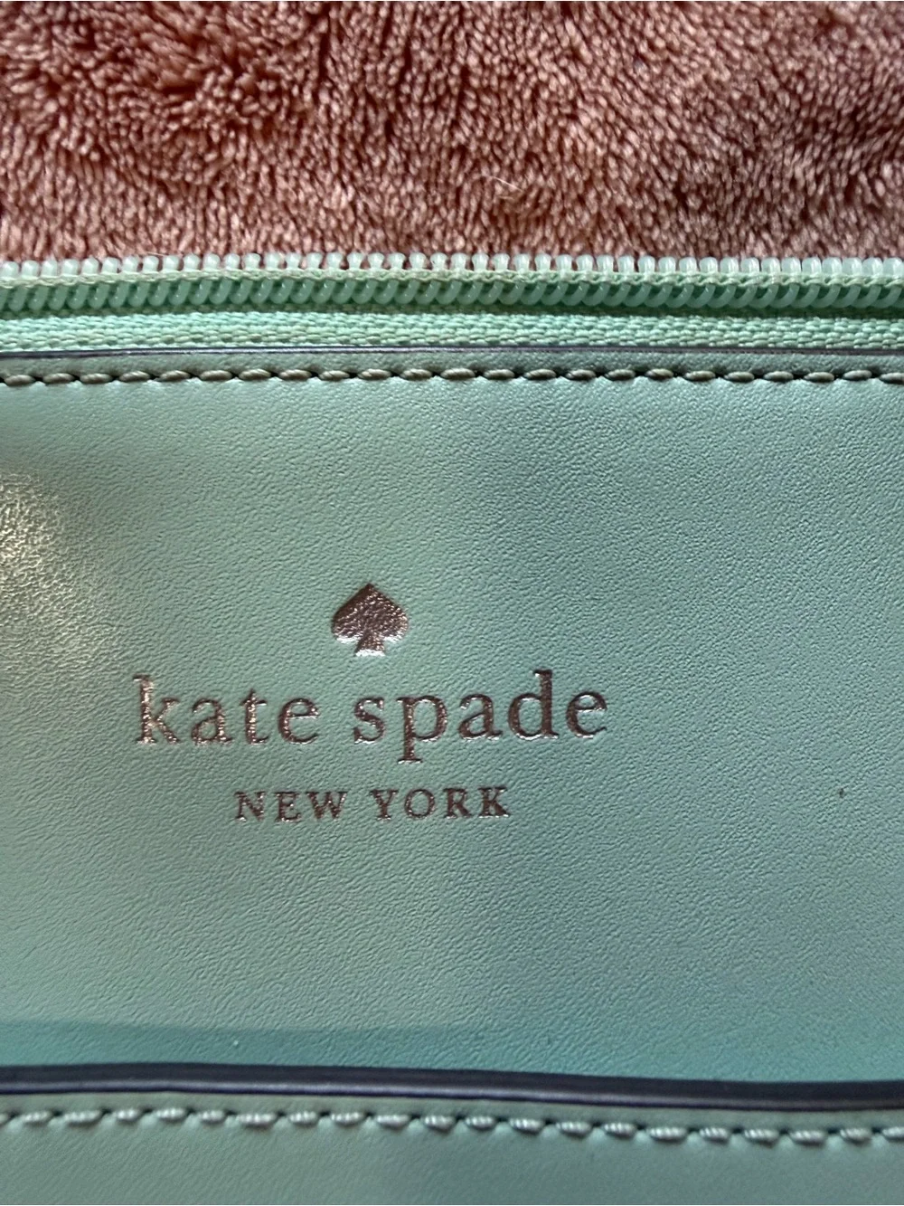 kate spade mint leather