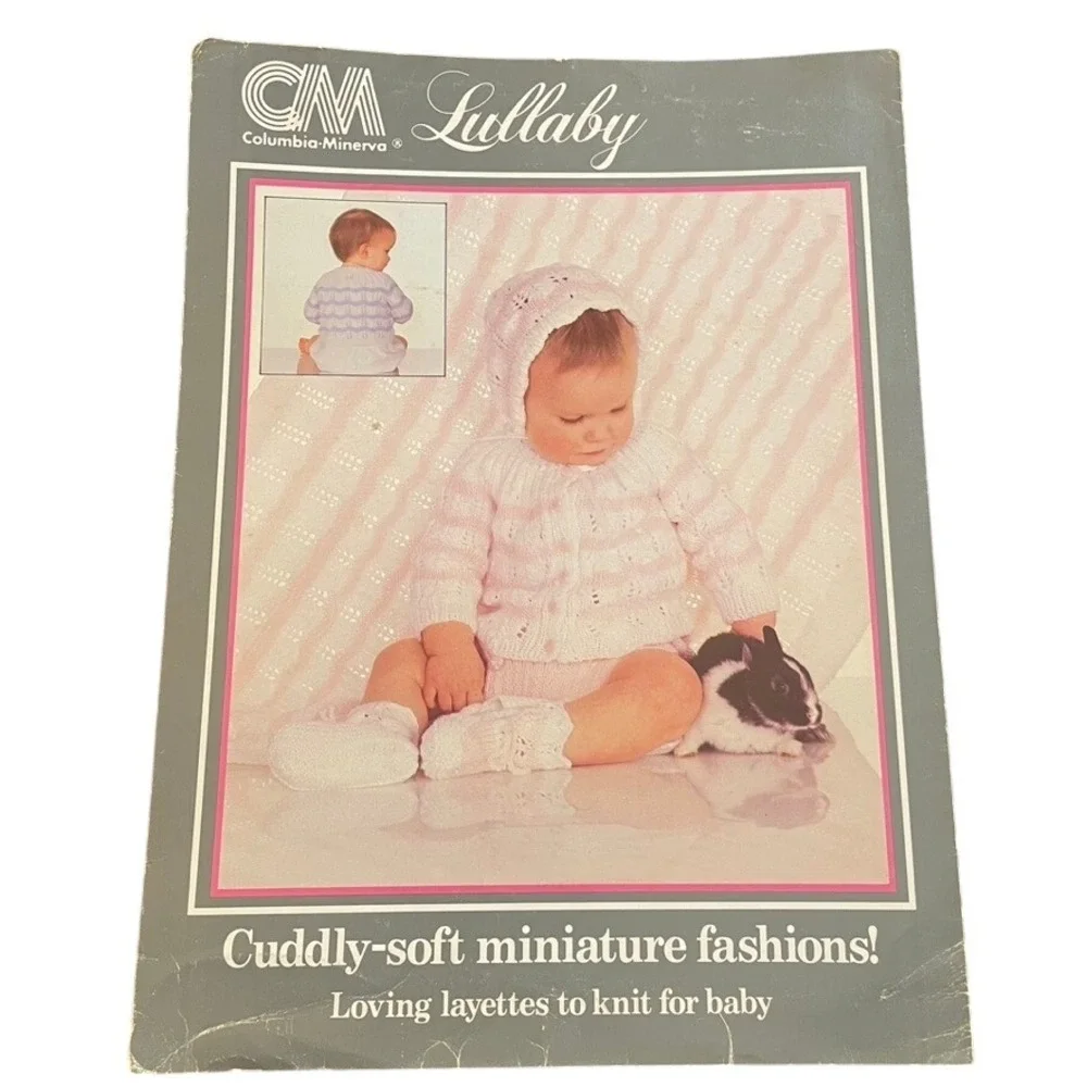 Vintage Lullaby Baby Layette Knitting Pattern Booklet Cuddly‎ Soft