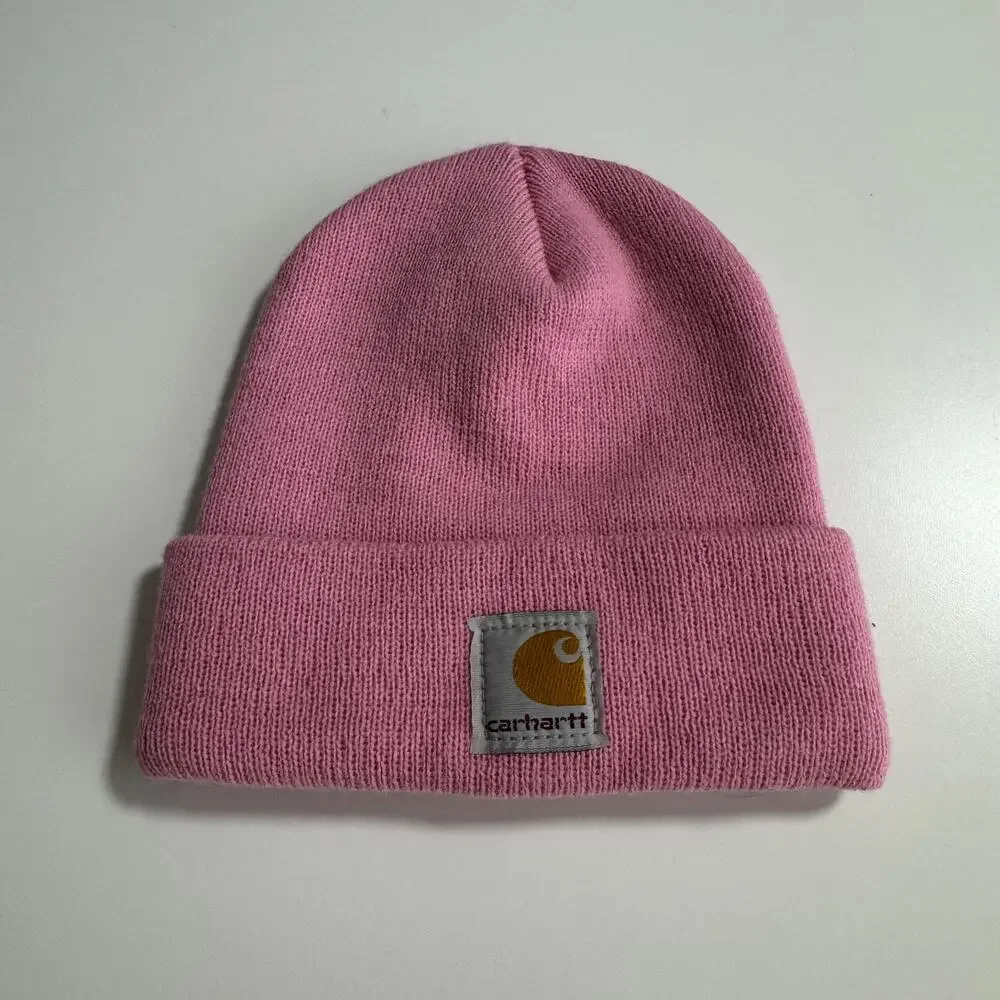 CARHARTT Toddler Kids Pink Cuffed Knit Beanie Hat