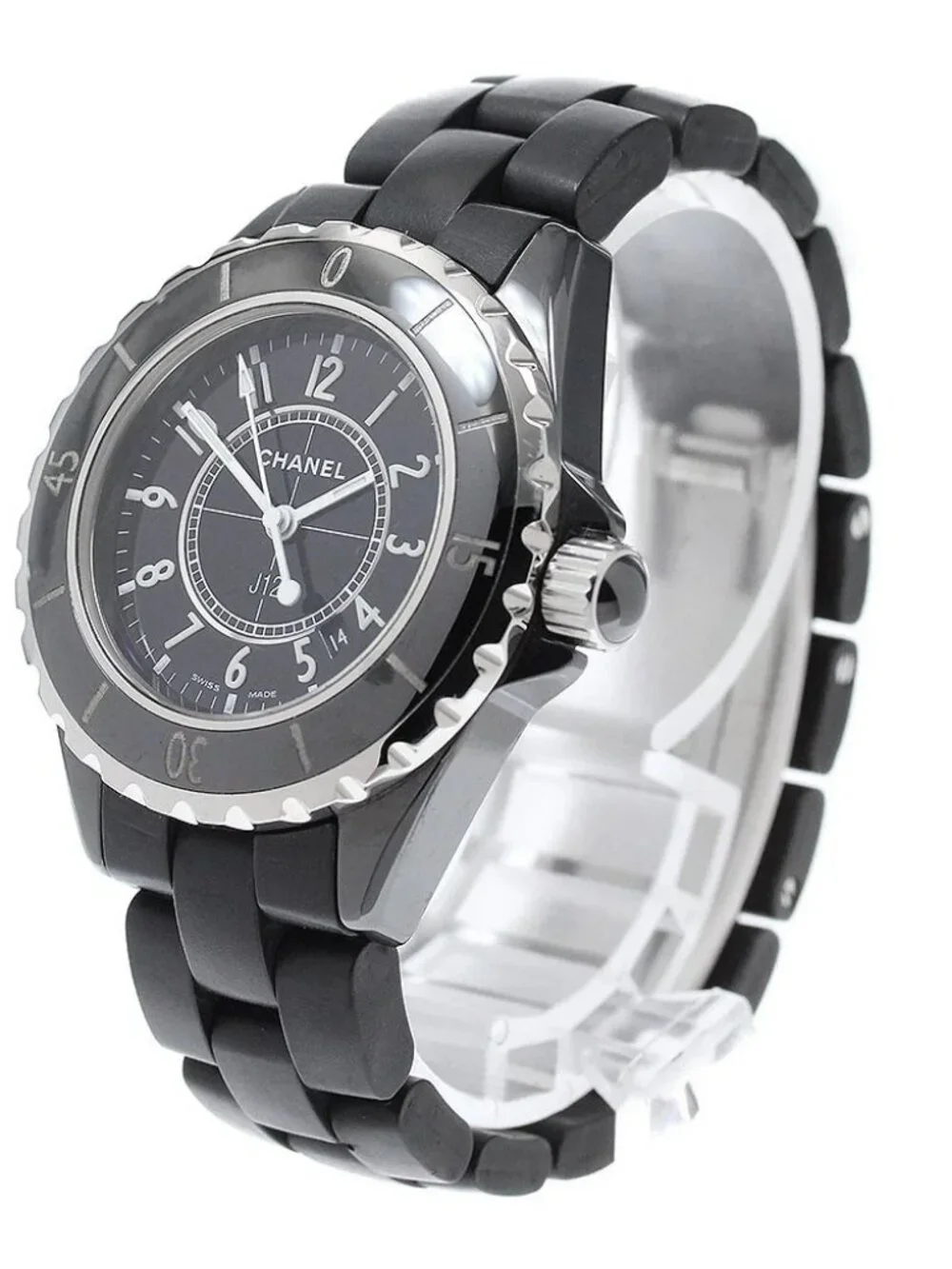 CHANEL J12 H0681 Black ceramic date black Dial Quartz Ladies Watch_970942