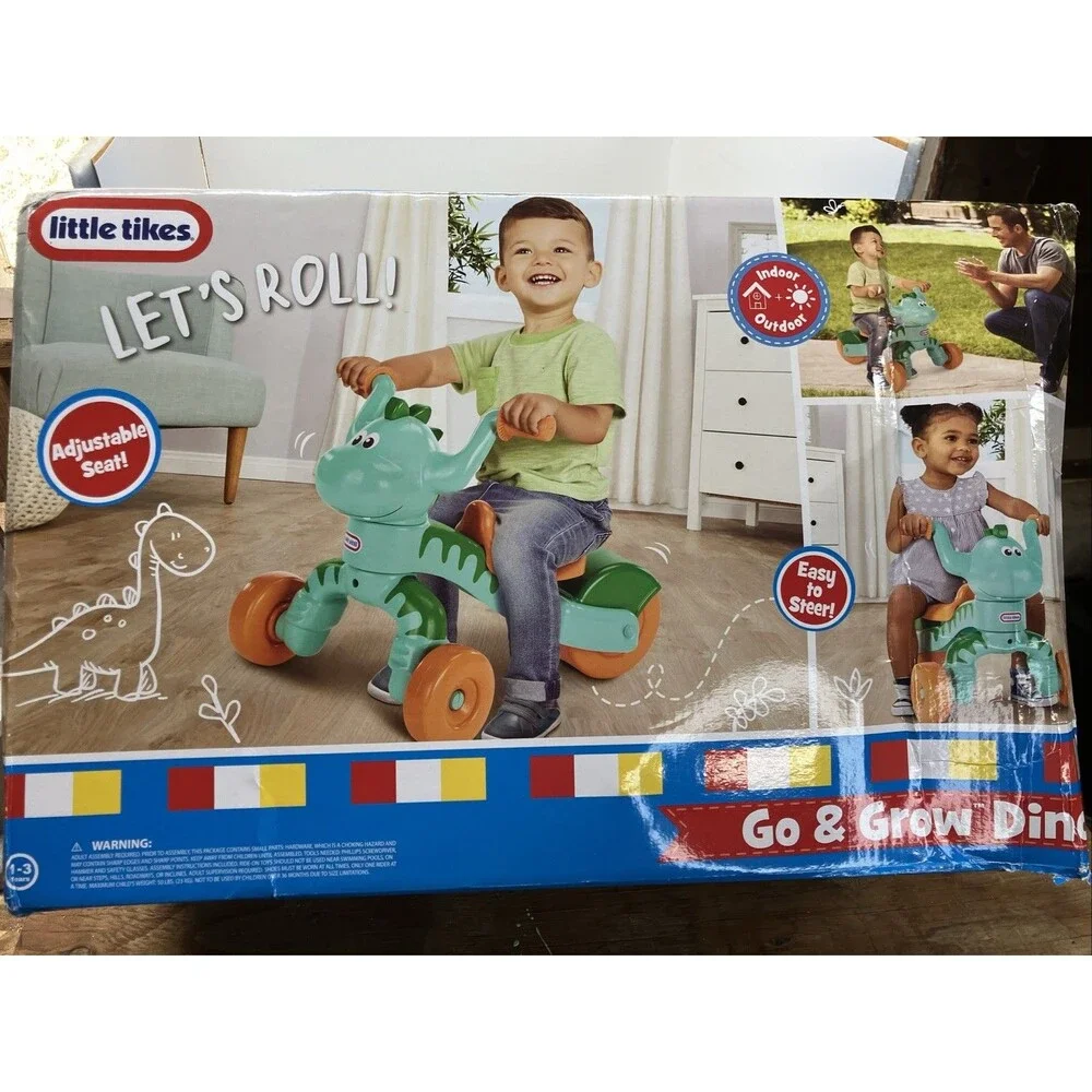NIB Little Tikes Go & Grow Dino. Indoor/Outdoor Adjustable Seat.