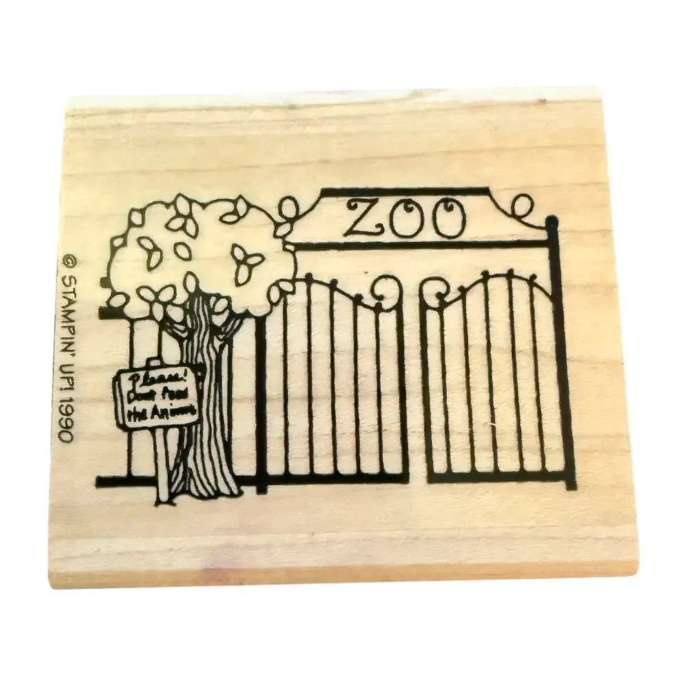 Stampin’ Up Vintage 1990 Zoo Rubber Stamp