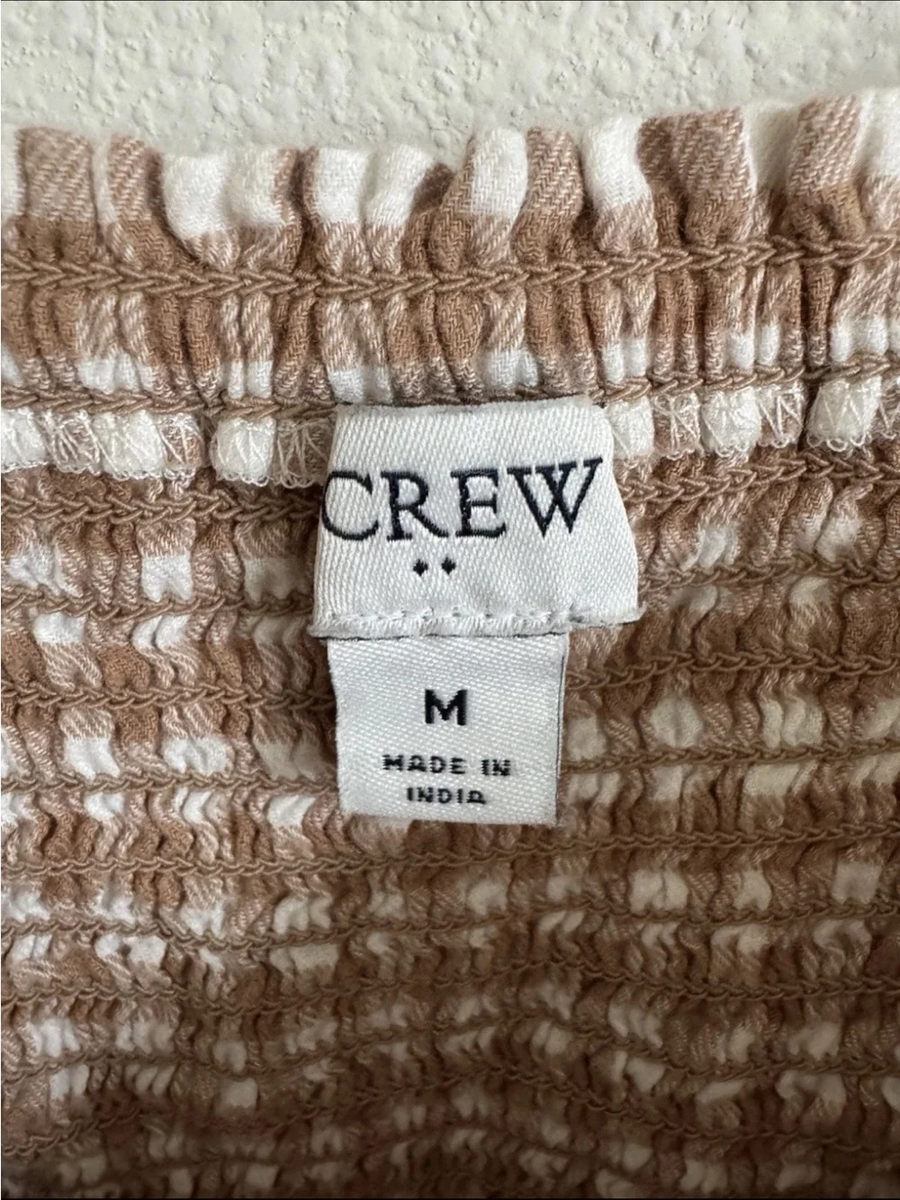 J. Crew beige white
