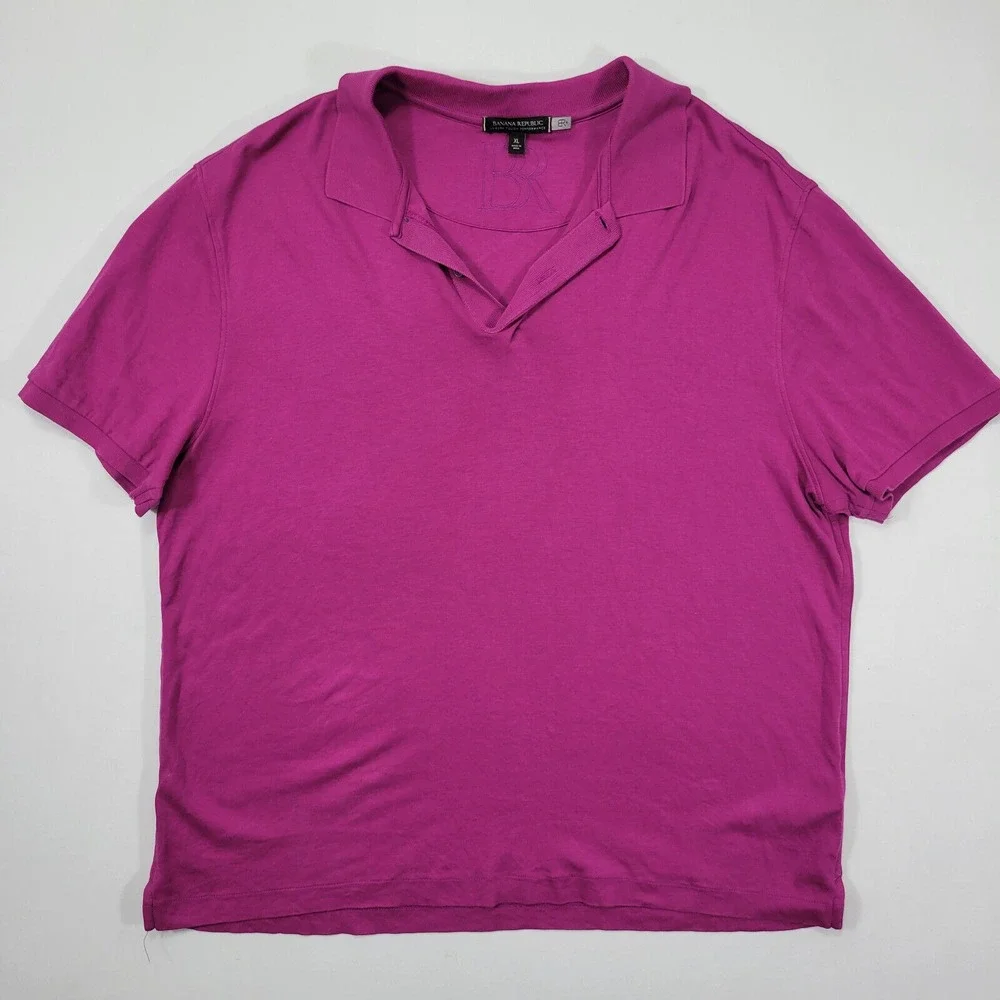 Banana Republic Men's Luxury Touch Performance Polo Purple BR+ Size XL‎
