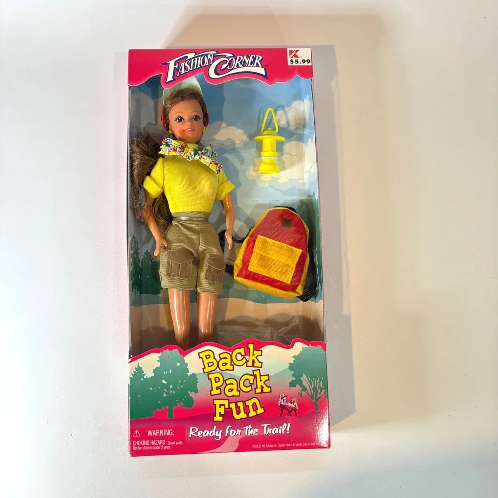 Vintage Fashion Corner Back Pack Fun Camping Hiking Lucky Kmart Barbie clone