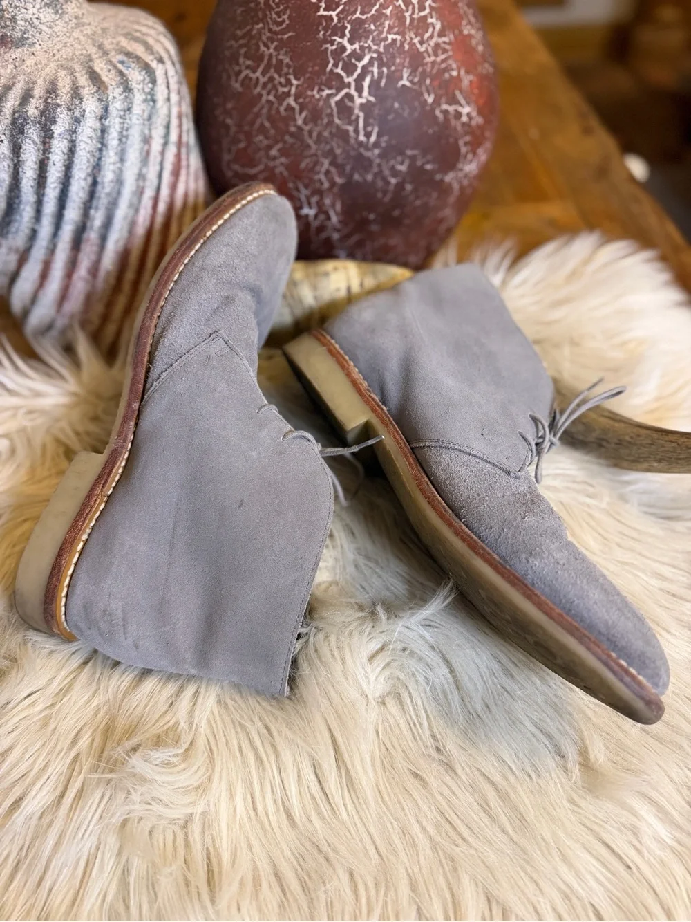 Thursday Boot Co Scout Chukka Boots Mens 9.5 Gray Suede Desert Crepe