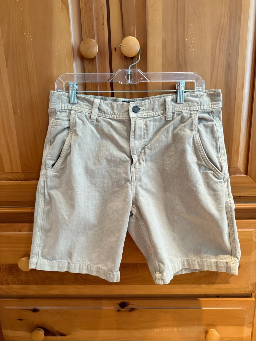 Banana Republic Beige Flat-Front Men's Shorts