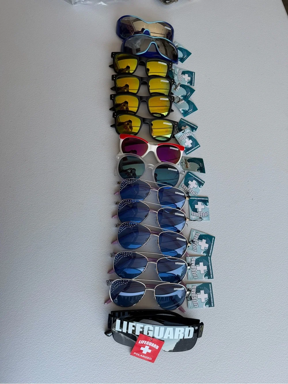 14 unisex Kids Polarized Sunglasses - Blue & Yellow Styles