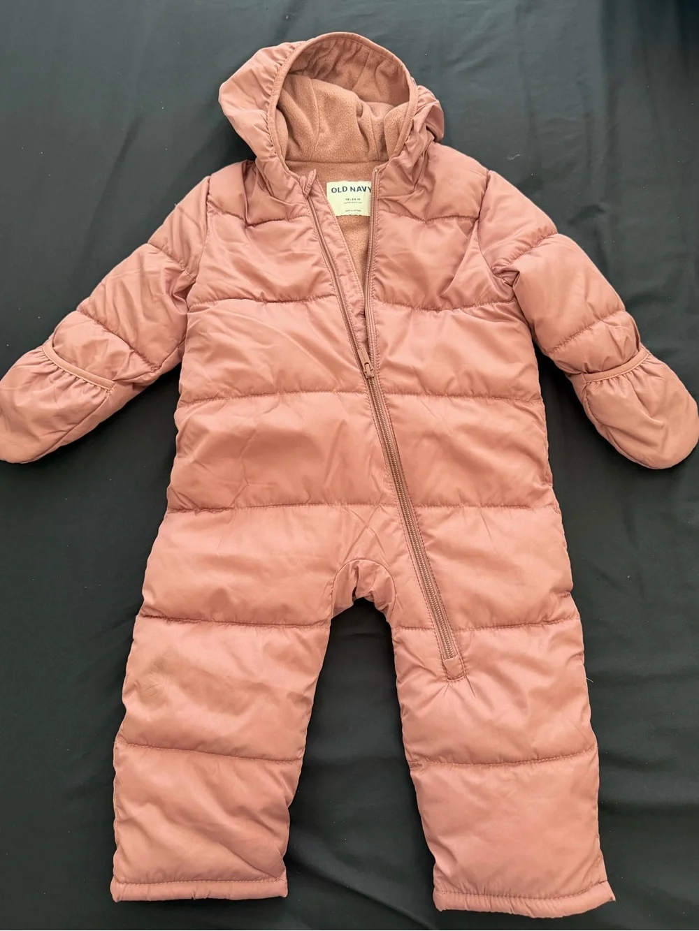 Old Navy Pink Puffer Baby Snowsuit 18-24mo
