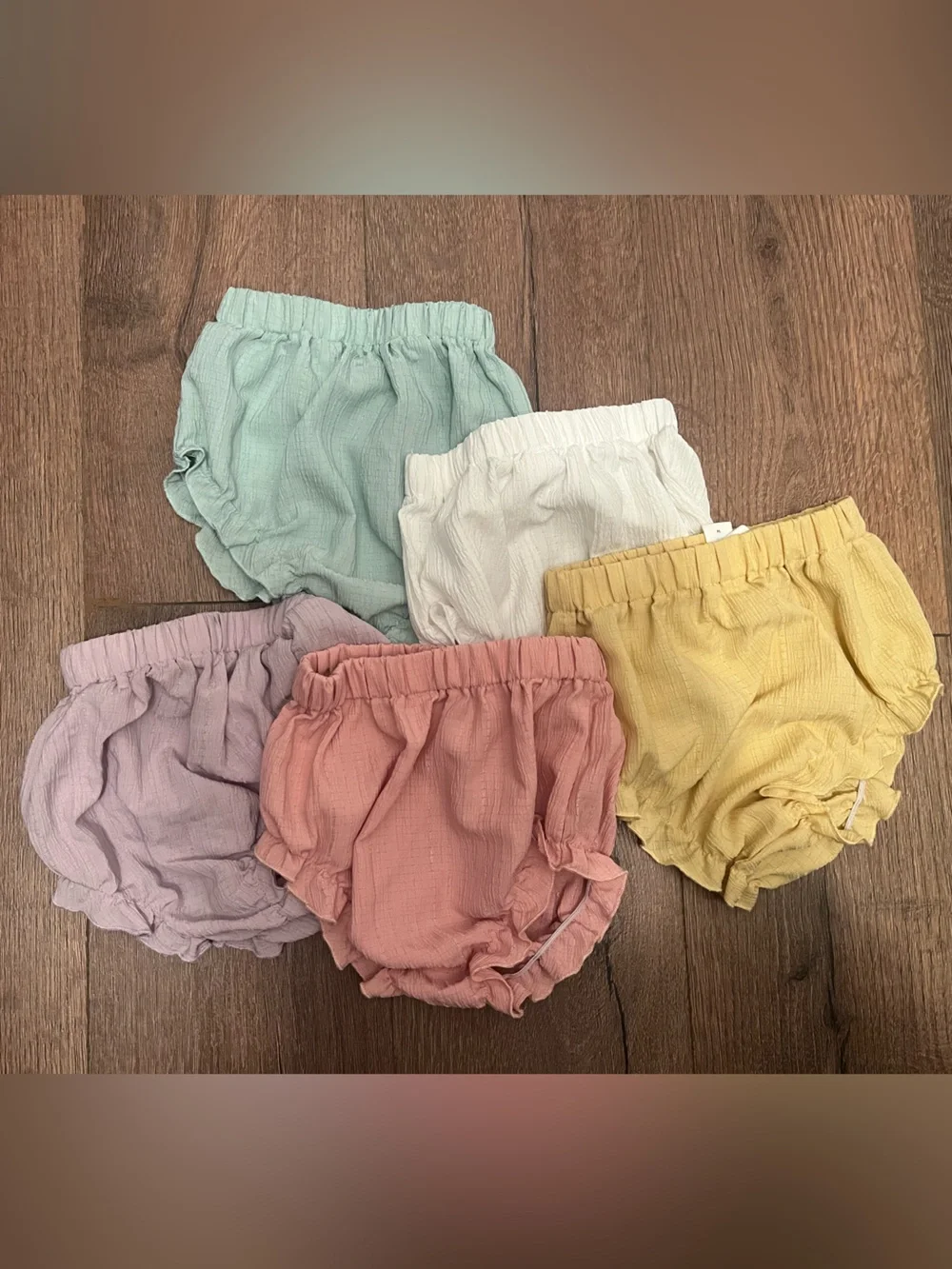 Soft Cotton Baby Bloomers - Pastel Pack (Pink, Lavender, Mint, White, Yellow)
