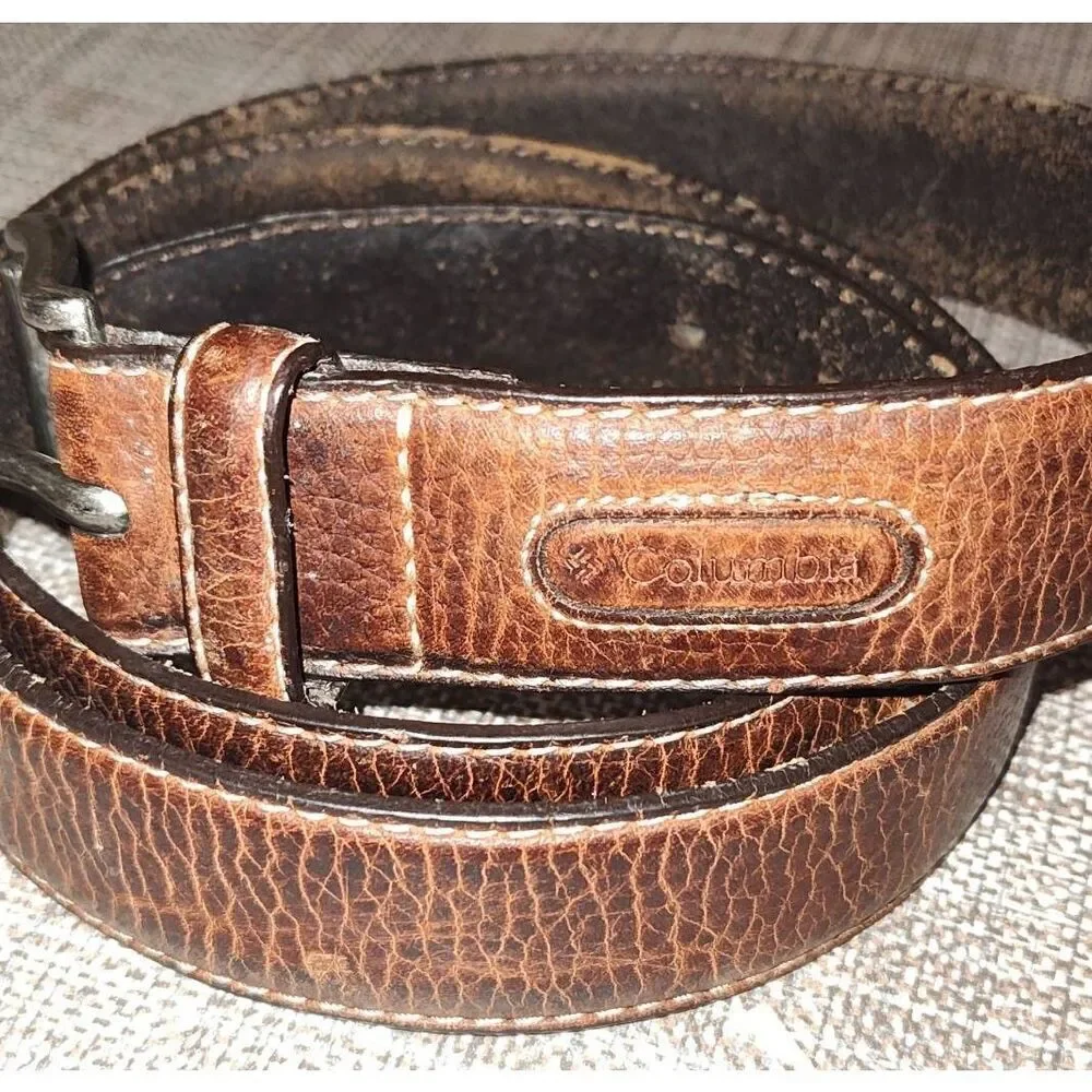 Columbia Brown genuine leather belt 12CO0289 Size 42 great quality