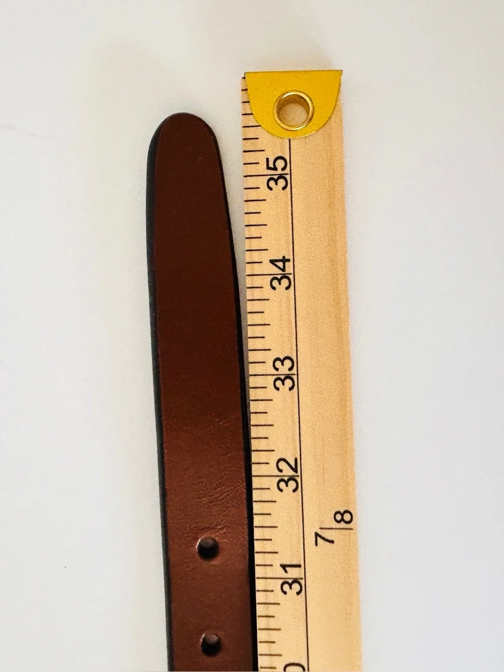 Sid Mashburn Brown Leather Belt with Gold Buckle