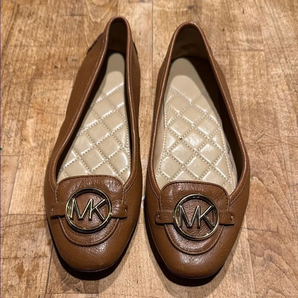 Michael Kors Brown Leather Flats