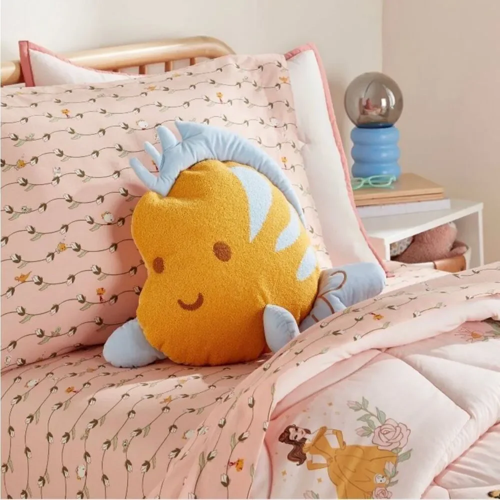 Plush pillow buddy Ariel Flounder kids decorative throw pillow fort New Oeko-Tex