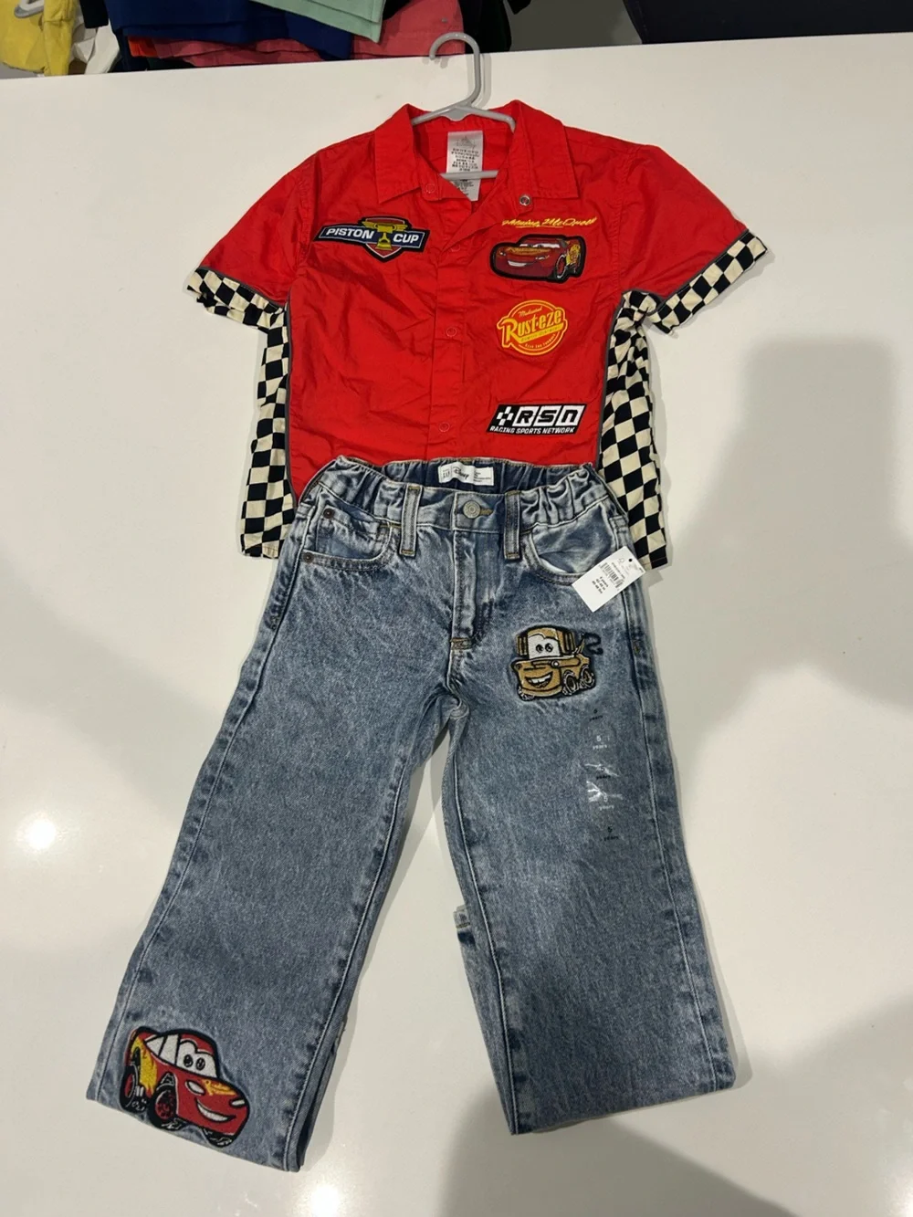 GAP Blue Denim Kids Jeans with Cars Embroidery