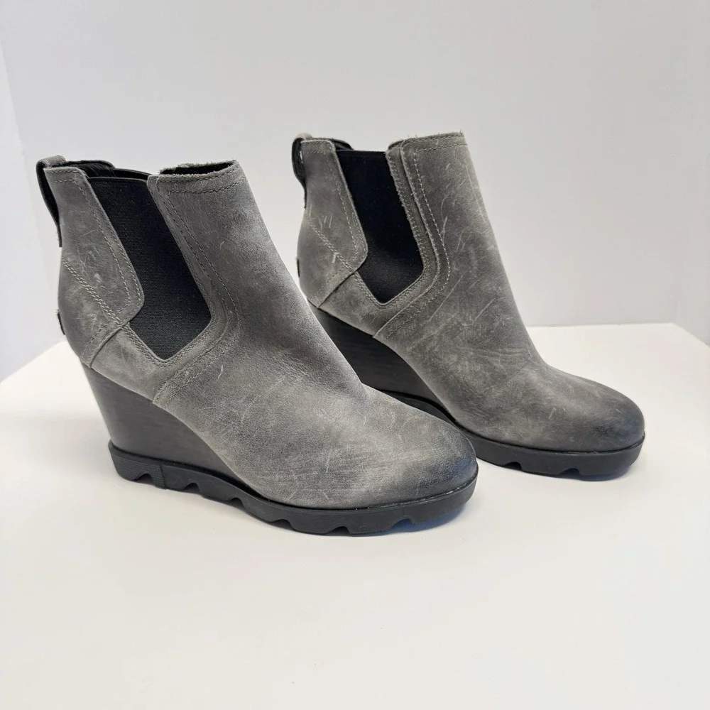 Sorel Joan Uptown Chelsea‎ Women's Size 10 Wedge Boots Quarry - Waterproof