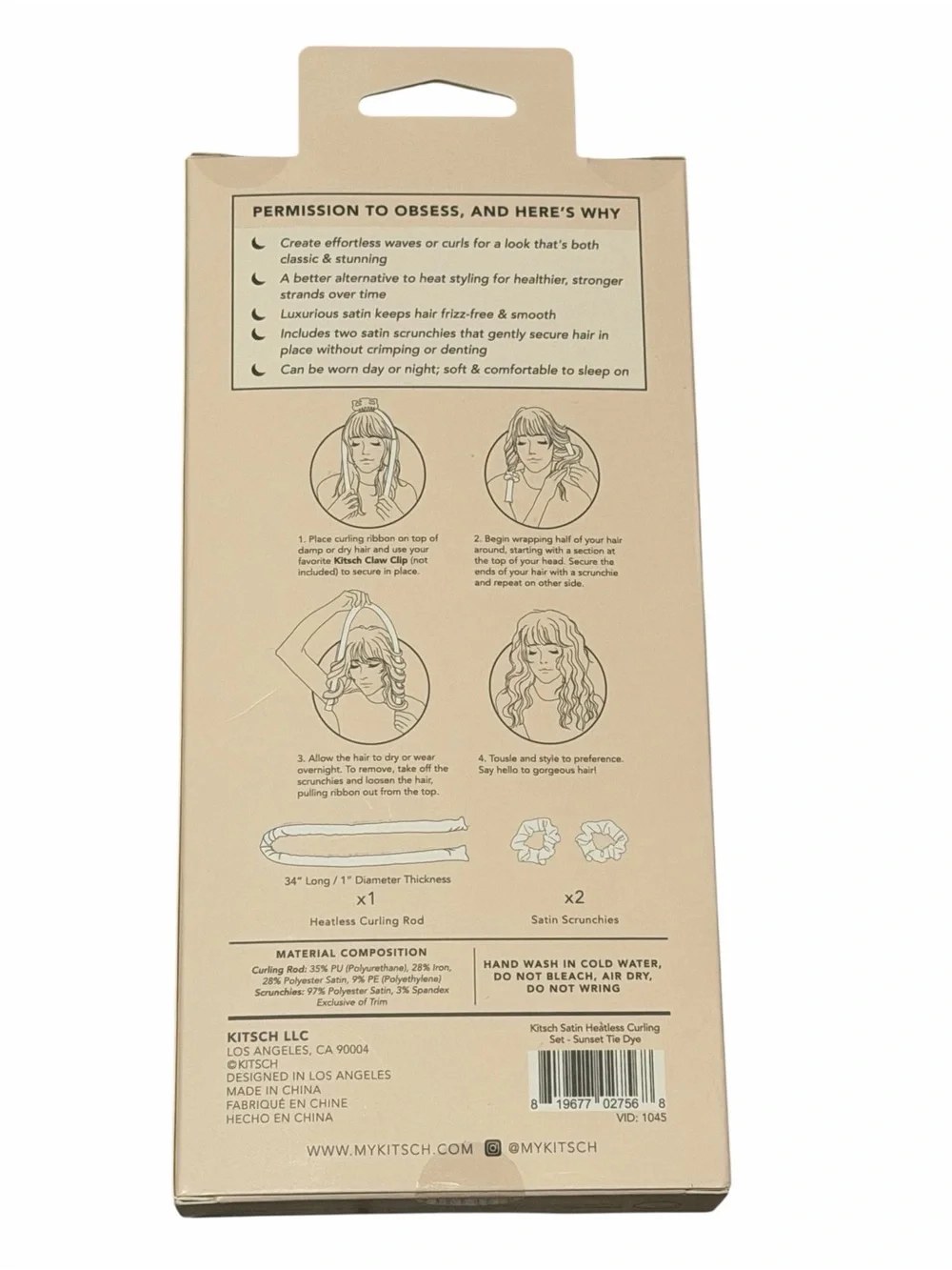 Kitsch satin heatless