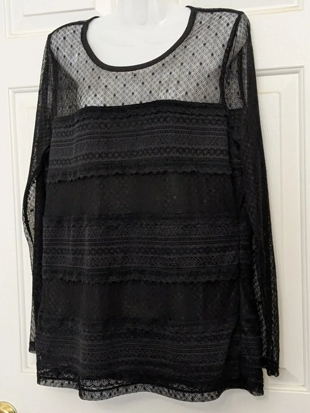 Michael Kors Women's Top Blouse  Size XL Black