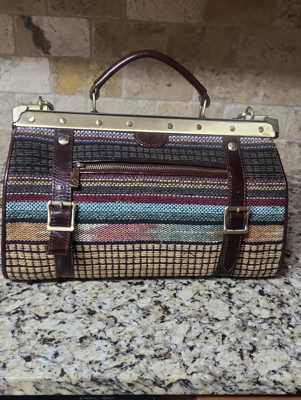 Patricia Nash Tapestry Frame Satchel Weekender