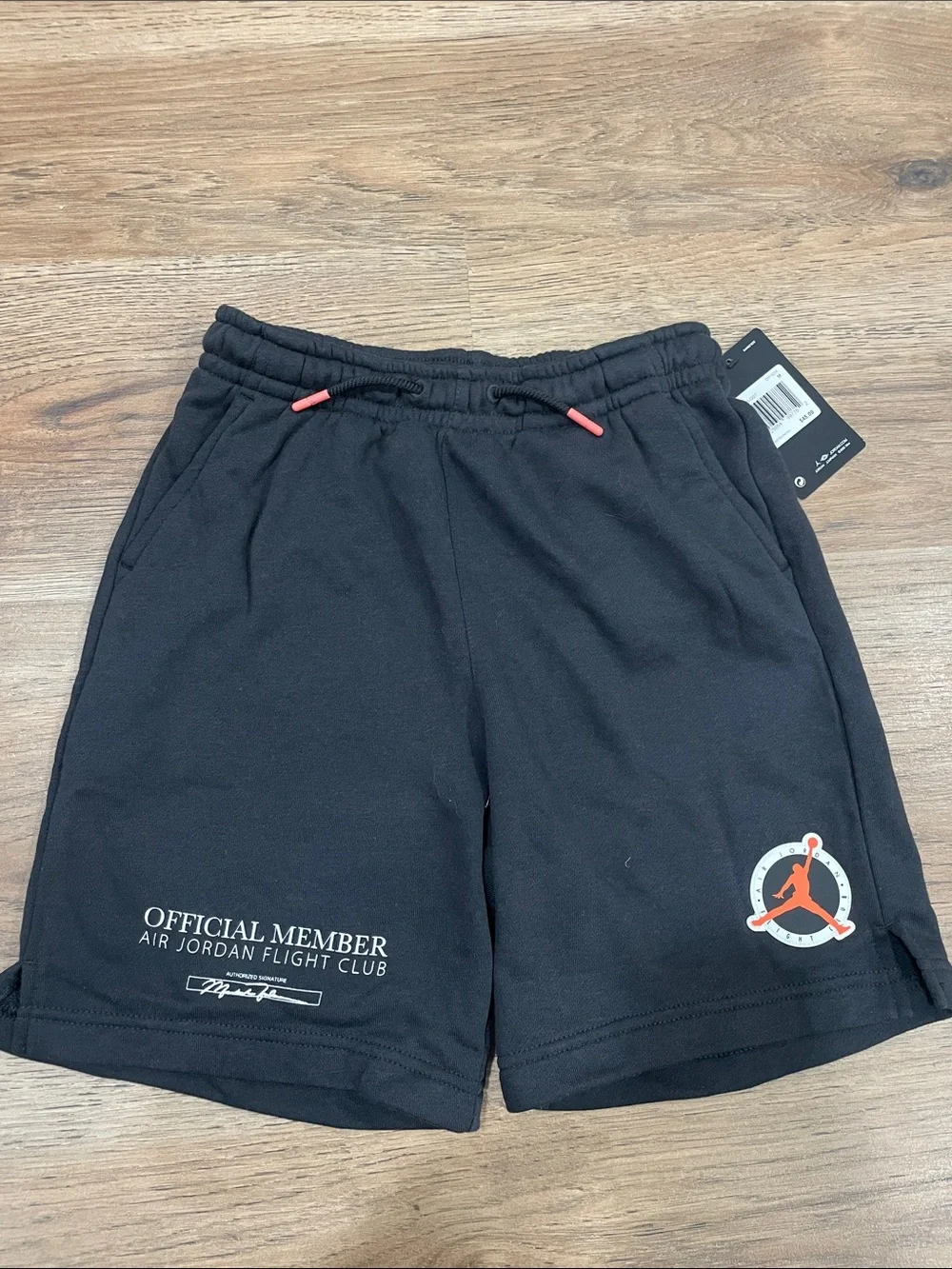 Jordan Men’s Black Athletic Shorts with Red Accents