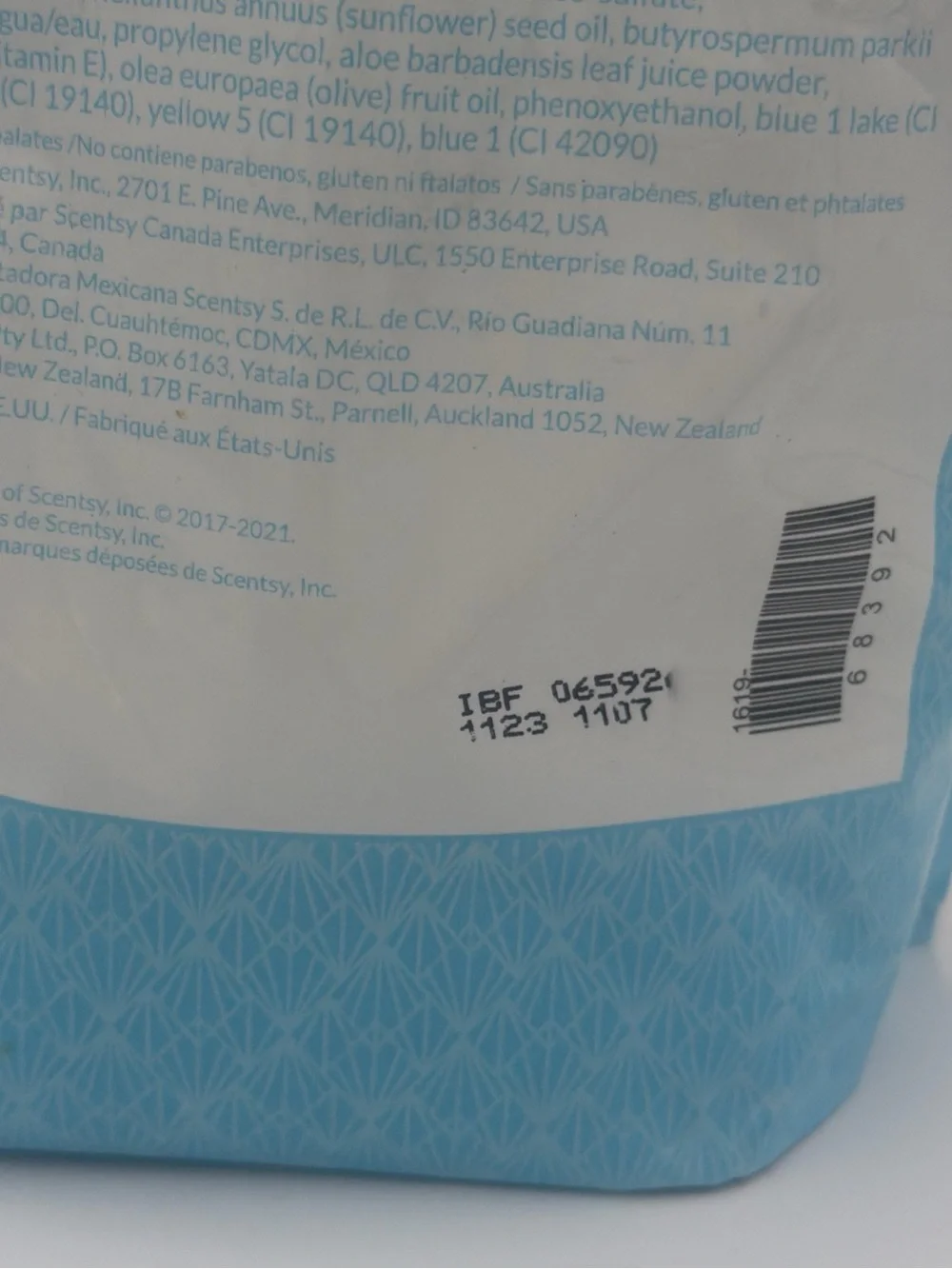 Scentsy fresh blue