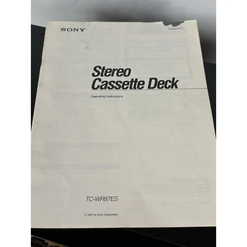 Sony cassette deck