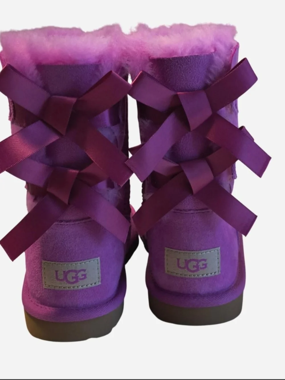 UGG Kids Pink Fuzzy Boot Interior