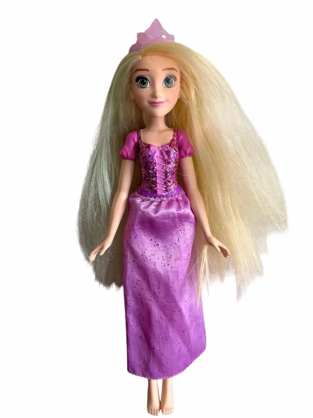 Disney Princess Tangled Rapunzel Royal Shimmer Glitter Doll Crown Skirt 10in
