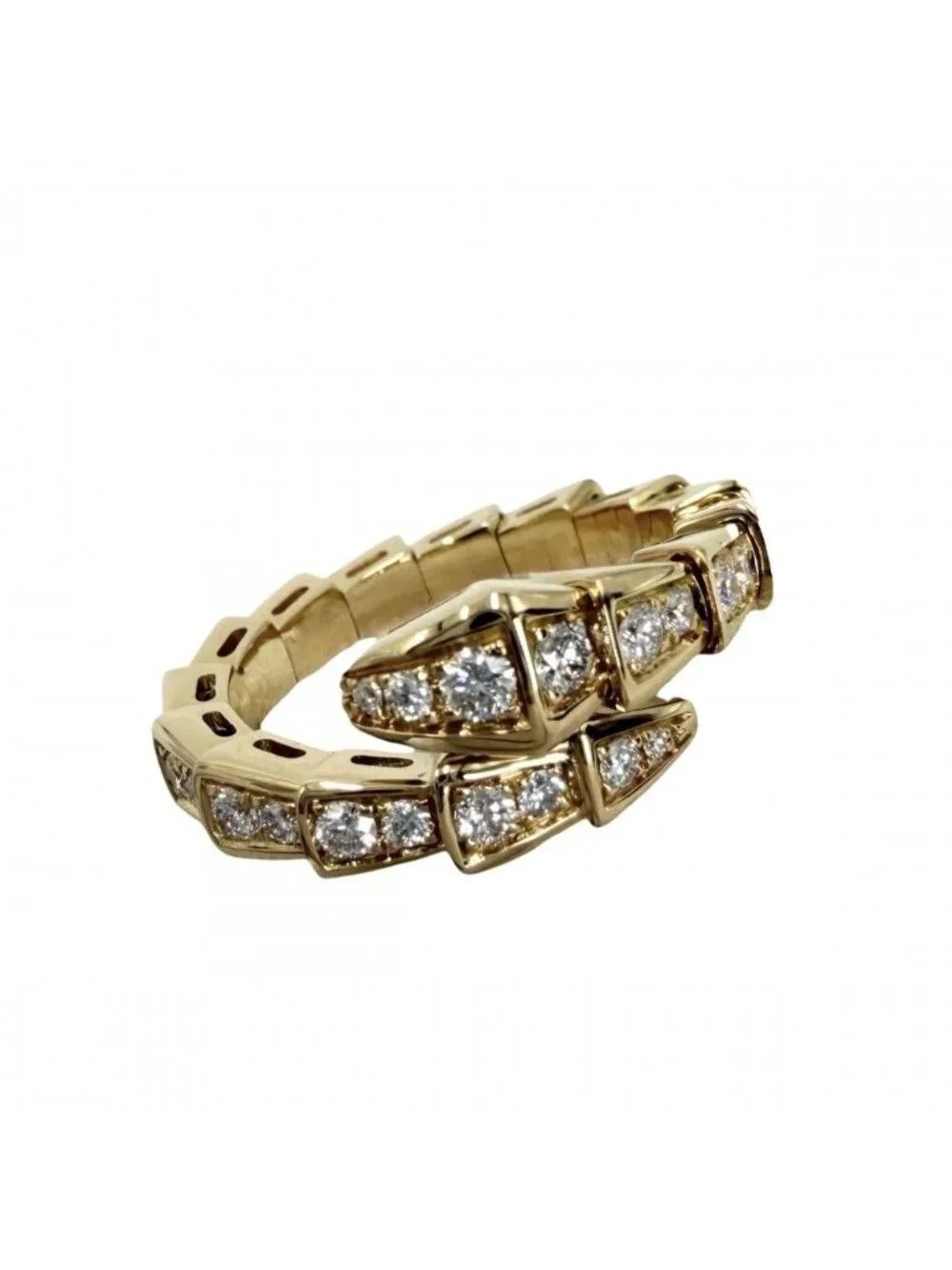 Bvlgari Ring Serpenti Viper 18K YG S Gold Diamond