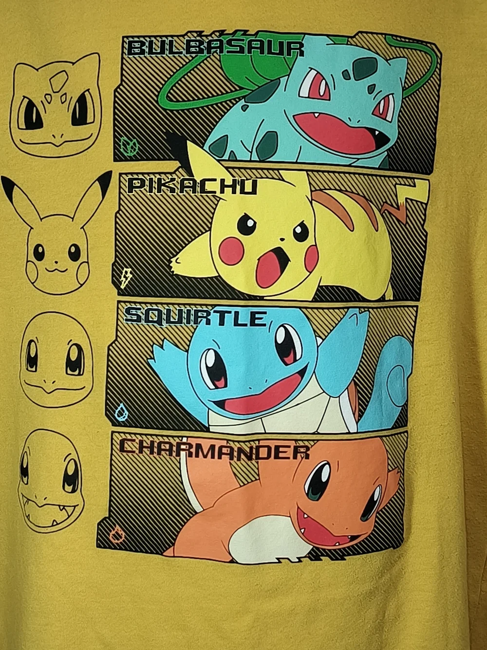 Youth Yellow Pokemon Graphic Long-Sleeve Tee for Kids.     KS 24