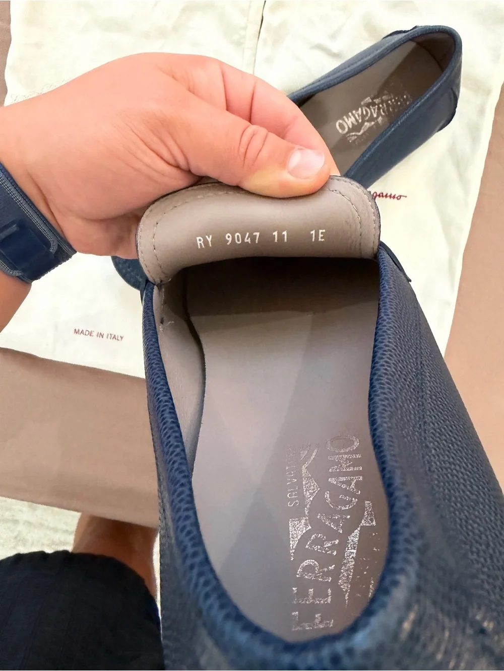 Salvatore Ferragamo classic pebbled
