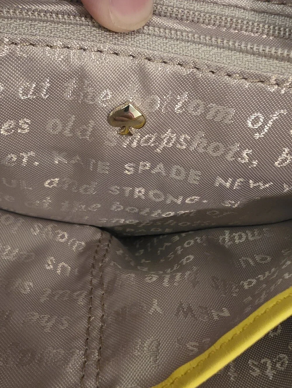 kate spade gray pebbled