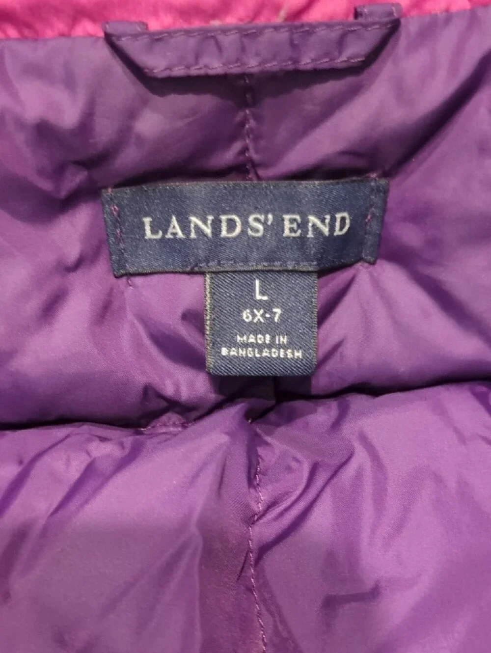 Lands End quilted puffer